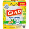Glad ForceFlex 13-Gallon Kitchen Trash Bags, Gain Original Scent + Febreze, 160 ct.