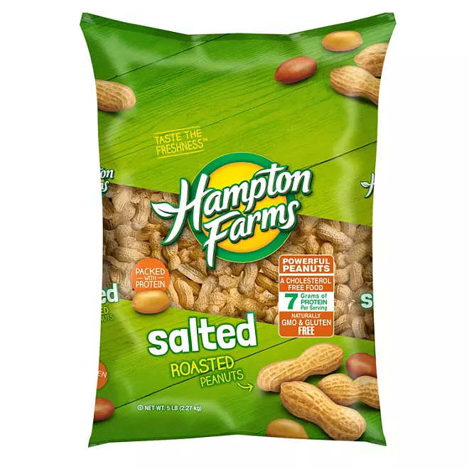 Hampton Farms Salted In-Shell Peanuts, 5 lbs.