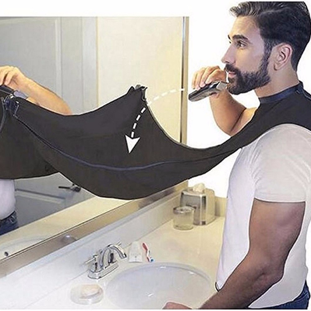 Beard Shave Apron Bib Trimmer Razor Holder